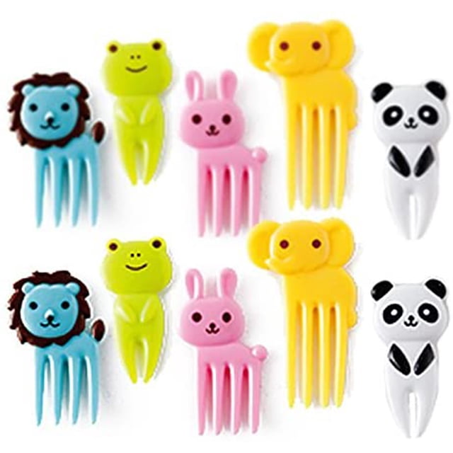 Caja de decoración Bento Ormromra Juego de 10 palillos de comida de animales