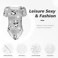 thumbnail image 6 of The Xecao Pandas Women's Crew Neck Body Suit, a short-sleeved bodysuit and basic swimsuit, both comfort and style for dating and daily life, 6 of 9