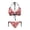 Cartoon Santa Claus Pattern, variant on Women's Christmas Reindeer Halter Bikini Set Two Piece Triangle Swimsuit with Snowflake Print Perfect for Tropical Holiday & Pool Party
