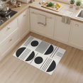 thumbnail image 2 of ODIKA 3'x5' Washable Accent Rug Pet Friendly, Non-Shedding Mat Black White Geometric Design Elegant Symmetry with Bold Circular Motifs for Bedside, Nursery Room, 2 of 7
