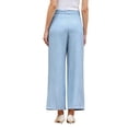 thumbnail image 3 of INSPIRE CHIC Women's Work Pant Wide Leg Belted Business Casual Straight Long Trousers S Blue, 3 of 5