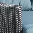 thumbnail image 5 of Gregory Outdoor Wicker Club Chairs with Cushions, Set of 2, Grey, Teal, 5 of 7