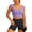 Purple, variant on SOMER Women's Crop Tops Workout Gym Yoga Athletic Tank Tops for Women Short Sleeve Shirt Twist Front Design Black