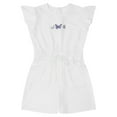 thumbnail image 5 of Alvivi Girls Summer Romper Ruffle Sleeve Short Jumpsuit Children Casual Overalls Clothes Ivory 8, 5 of 7