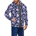 thumbnail image 2 of Honeii Skull crystal flower Print Hoodies for Men, Pullover & Full Zip, Breathable Zip up Hoodie, Sweatshirt-Large, 2 of 5