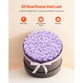thumbnail image 2 of VEVOR Forever Flowers, 50 Preserved Roses in a Box, Eternal Flowers Immortal Bouquet Birthday Present for Women Her Wife Mothers, Anniversary, Valentine's Day,Christmas, Lavender Purple, 2 of 9