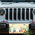 thumbnail image 5 of License Plate, Cats among Potted Plants Decorative Front,Personalized Stainless Steel License Plate Cover For Men Women,12.2" X 6.2", 5 of 6