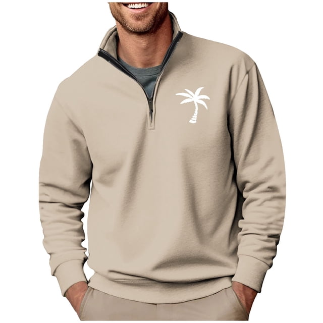 Blusa y camisa de manga larga con cuello alto para hombre, ropa deportiva para el hogar, pijamas, camiseta de color liso, blusa deportiva de poliéster para hombre