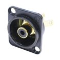 thumbnail image 1 of Neutrik NF2D-B-0 RCA Support de Panneau Noir avec Rondelle d'Isolation Noire, 1 of 3