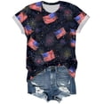 thumbnail image 6 of CAICJ98 Womens 250th Anniversary Shirt Vintage American Flag Independence Day 250 Anniversary Women's T-Shirts (Black,L), 6 of 8