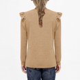 thumbnail image 5 of LpwkSSA Children Kids Girls Long Sleeve Shirts Spring Fashion Round Neck Basic Tops Casual Loose Comfy Tshirt Tunic Tops (Khaki,4-5 Years), 5 of 7