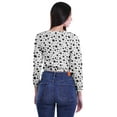 thumbnail image 3 of Moomaya Crop Top à Manches Longues Col Rond Imprimé pour Femmes T-Shirt en Jersey de Coton, 3 of 4
