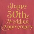 thumbnail image 3 of CafePress - 50Th Wedding Anniversary Gold Retro Typography T Shirt - Mens Comfort Colors Shirt, 3 of 5