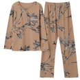 thumbnail image 1 of REDHOTYPE Mode Fantaisie Floral Pyjama Femmes Printemps Automne Maman Manches Longues Coton Col Rond Femmes Automne Grande Taille Homewear Costume, 1 of 2
