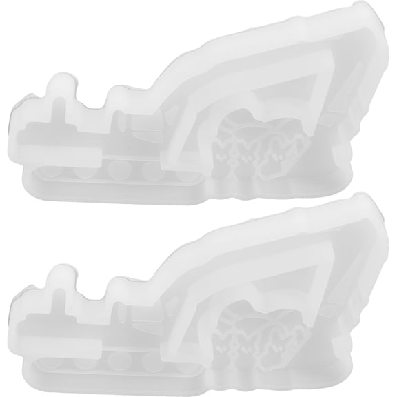 KAJNBN Diy Keychain Molds Excavator Shape 2Pcs Silicone For Craft Enthusiasts