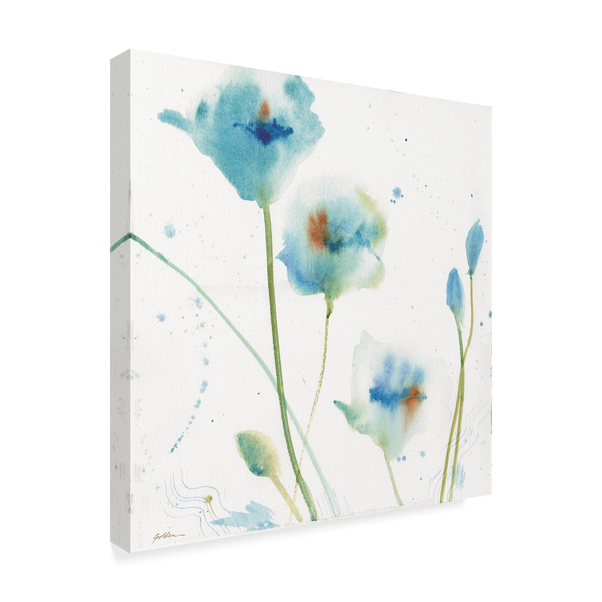 Trademark Fine Art 'Time and Tides - Blues' Canvas Art by Sheila Golden