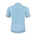 thumbnail image 5 of Mens Shirts Plus Size Short Sleeved Lapel Button Casual Solid Color T-shirt Light Blue XXXL, 5 of 5