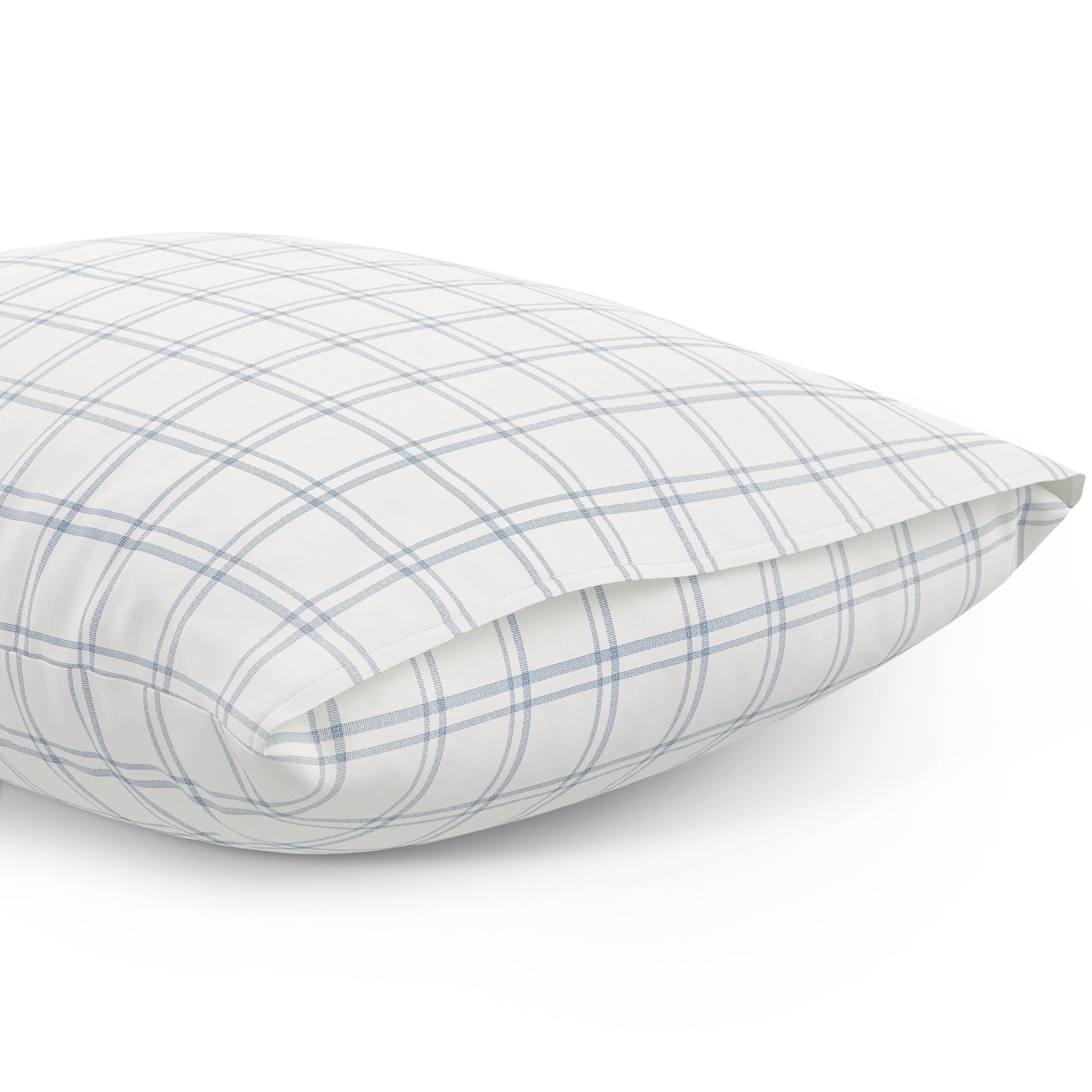Mainstays Kids Microfiber Bed Sheet Set, Queen, Plaid, 4 Pieces