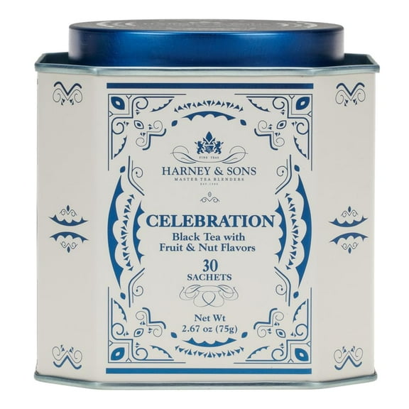 Harney & Sons Celebration, Black Tea w/Apricot, Hazelnut, and Cinnamon Flavor, 30 Count