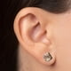 thumbnail image 2 of Aretes de oro 14k GIALLO Broquel Minimalist de oro blanco brillante y oro amarillo mate, 2 of 4