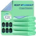 thumbnail image 1 of Lot de 1/4 36 Pouces X 36 Pouces Alèses Lavables à Absorption Extra Élevée, Imperméables à Séchage Rapide pour Soins Infirmiers, Alèses pour Incontinence, Tapis Pipi Réutilisables et Lavables pour Chiens, Changement de Couche et Adultes, 1 of 11
