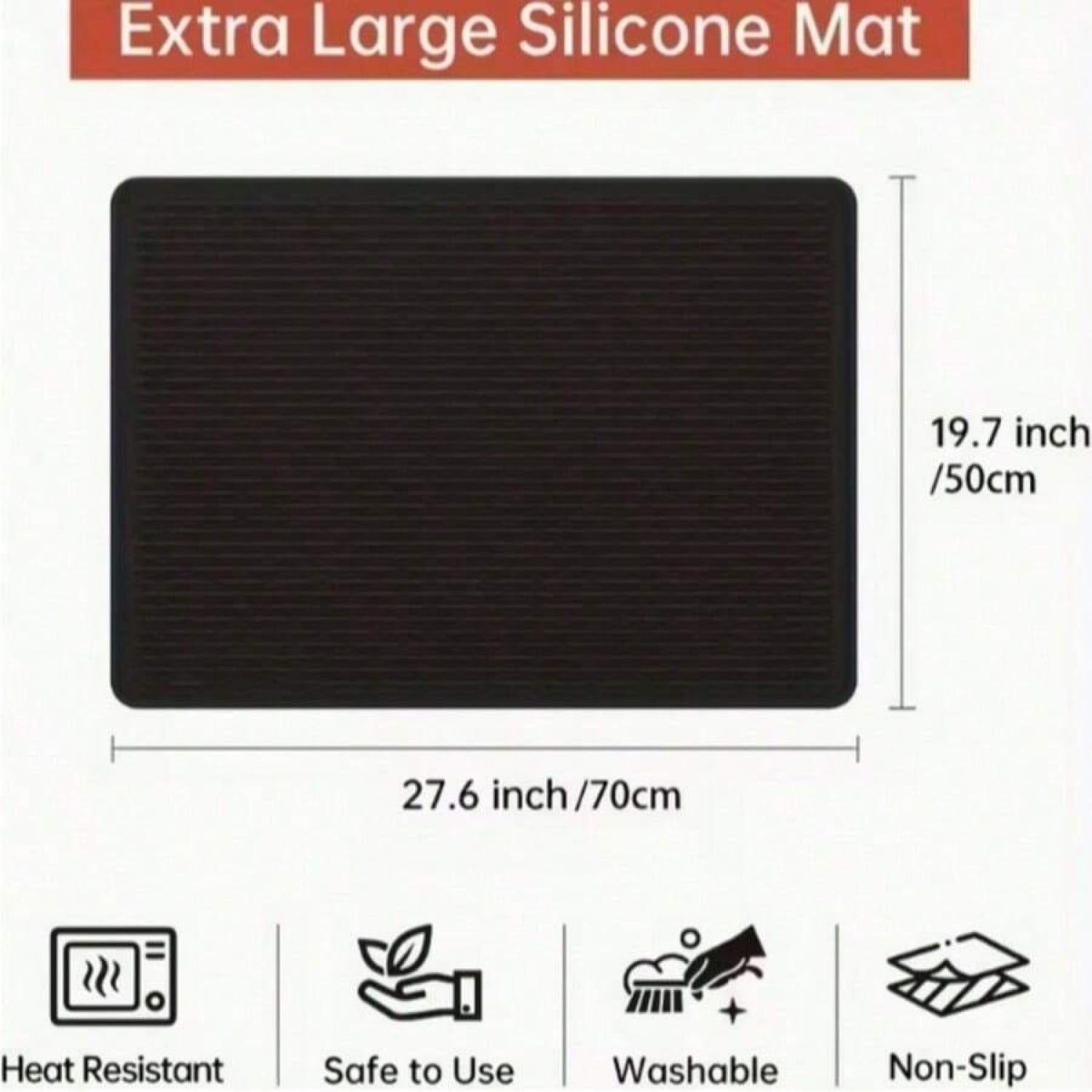 1pc Silicone Stove Top Covers - Heat Resistant, Non-Slip, Easy Clean - For Electric Stove, Glass Top Stove - Kitchen Accessories - Perfect Gift For Housewarming