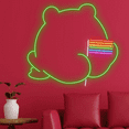 thumbnail image 3 of Glowneon Frog Butt LGBT Flag Neon Sign, Abstract Wall Decor LGBTQ+, 3 of 4