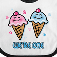 thumbnail image 4 of Inktastic Ice Cream We're One Twin Boy & Girl Boys or Girls Baby Bib, 4 of 4