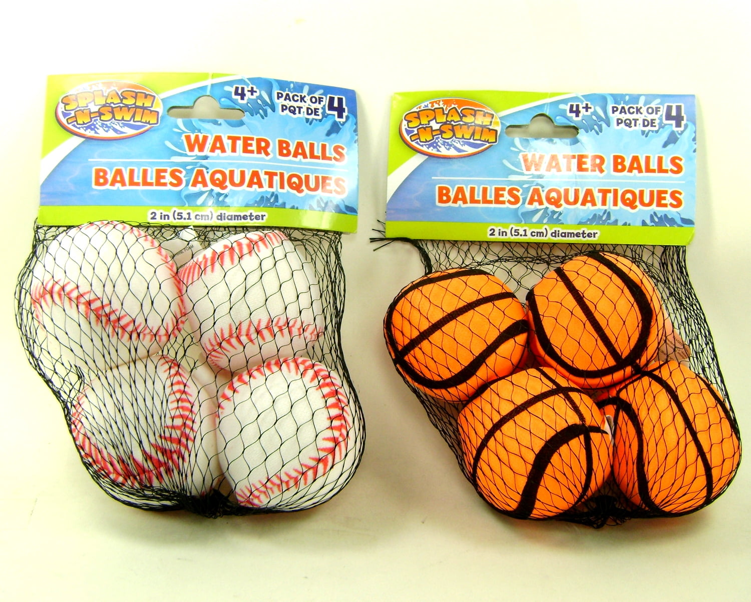 WATER BALLS BASEBALL & BASKETBALL (8) Pool Toys Summer Fun Beach Splash