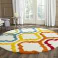 thumbnail image 3 of SAFAVIEH Eirann Geometric Quatrefoil Kids Shag Area Rug, Ivory/Multi, 4' x 6', 3 of 10