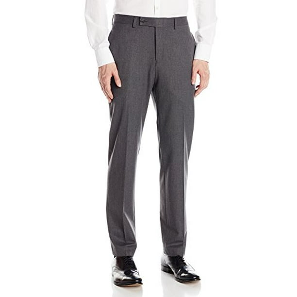 Van Heusen Men's Slim Fit Flex Stretch Suit Separate Pants 42 x 30 Gray ...