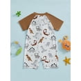 thumbnail image 6 of Toddler Baby Kids Boys Rash Guard Swimsuit Playsuits 6 12 24 Months 2T 3T 4T 5T Dinosaur Print Zipper Short Sleeve Sun Protection Bathing Suit, 6 of 9
