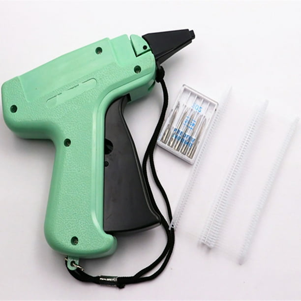 Pistola de etiquetado para ropa Precio al por menor Pistola de etiquetas Juego de fijación de etiquetas estándar con 5 agujas y 1000 piezas de púas para almacén de consignación Venta de patio familiar Vhermosa Collares