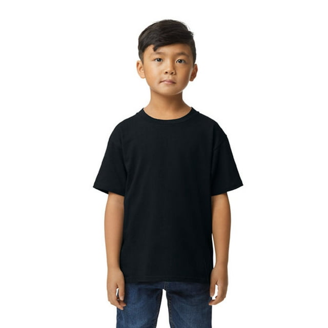 Gildan G650B Jeunesse Softstyle T-Shirt de Poids Moyen - Noir Intense - L