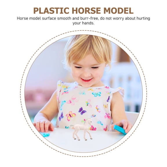 Toyvian Realistic Horse Figurines Horse Figurine White Pvc 1Pack