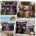 thumbnail image 5 of Halloween Outdoor Waterproof Pillow Covers, Horror Pumpkins Halloween Skull Gnomes Purple Decorative Rectangle Throw Pillowcase Sofa Cushion Sham for Patio/Couch/Chair, 20"x12" 2 Pack, 5 of 8