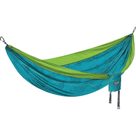 Eno DoubleNest Hammock - Lightweight, Portable, 1 to 2 Person Hammock - For Camping, Hiking, Backpacking, Travel, a Festival, or the Beach - Continental Trail Divide Coalition/Chartreuse