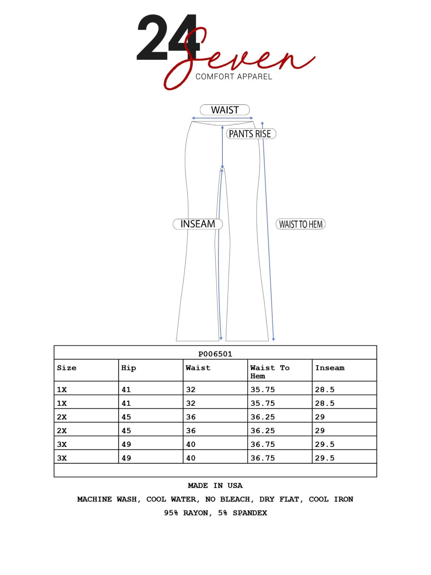 24seven Comfort Apparel Plus Size Comfortable Ankle Length Stretch Leggings
