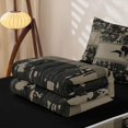 thumbnail image 5 of Homewish Camo Duck Silhouette Zipper Twin Comforter Sets with Fitted Sheet and 2 Pillowcases,Rustic Pine Tree Zipper Bedding Set For Boys,Black Reversible,4 Pieces, 5 of 7