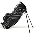 thumbnail image 1 of Gymax Golf Stand Bag 6 Way Divider Golf Carry Bag w/ Straps & 7 Storage Pockets Black, 1 of 10
