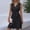 Black, variant on SMihono A-Line Pleated Dress Women Cross V-Neck Solid Sleeveless Tie Waist Lounge Mini Dress Comfy Evening Dress Formal Dress Black M