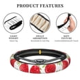 thumbnail image 2 of XMXT Watercolor Strawberry Pattern Steering Wheel Cover, Elastic Non-Slip Universal Fit Car Decor Accessories Protector for Auto SUV Trucks, 2 of 8