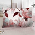 thumbnail image 3 of Throw Pillow Covers Watercolor Flower Rose Floral Maroon Allover Cushion Pillow Case Home Decor Pillowcase 12x20 Inches, 3 of 6