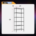 thumbnail image 3 of Dkelincs 6 Tier Wire Shelving Storage Shelves Detachable Metal Shelf 900 Lbs Weight Capacity, Black, 3 of 7