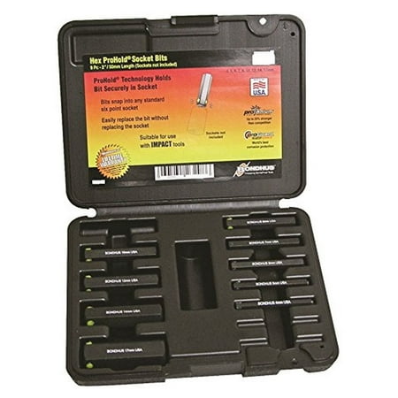 UPC: 0037231232993 | Bondhus 23299 ProHold Socket Hex Bits Set 2 9 Piece