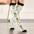 thumbnail image 5 of FORMRS Womens Knee High Socks Casual Long Thick Travel Daily Wear, 2 Pairs, Pineapple, 5 of 6