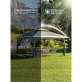 thumbnail image 4 of EastVita Dark Army Green+Hemp Grey-13x13 Ft Pop Up Gazebo Canopy Tent - Portable Lightweight UV Block Shade with Folding Design for Beach Camping Weddings and Parties Instant Setup Shelter, 4 of 8
