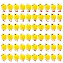 WE-POLUJ 60pcs Easter Mini Fluffy Chicks Easter Hunt Activities Kids Stuffed Plush Toy