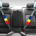 thumbnail image 2 of Chririnla Automotive Seat Belt Pads Soft Touch Polyester, Compatible with, Suitable for SUV, Romanian flag print, 2 of 7