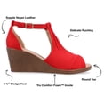 thumbnail image 3 of Journee Womens Kedzie Peep Toe Wedge Sandals, Widths Available, 3 of 10
